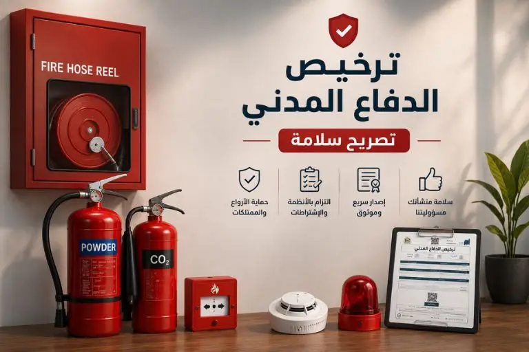 تصريح-الدفاع-المدني-شهادة-ترخيص-دفاع-مدني-سلامة-تراخيص-السلامة