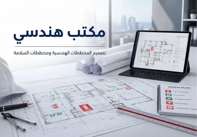 مكتب-هندسي-مخططات-السلامة-مخطط-امن-وسلامة-شهادة-استلام-المكتب-الهندسي