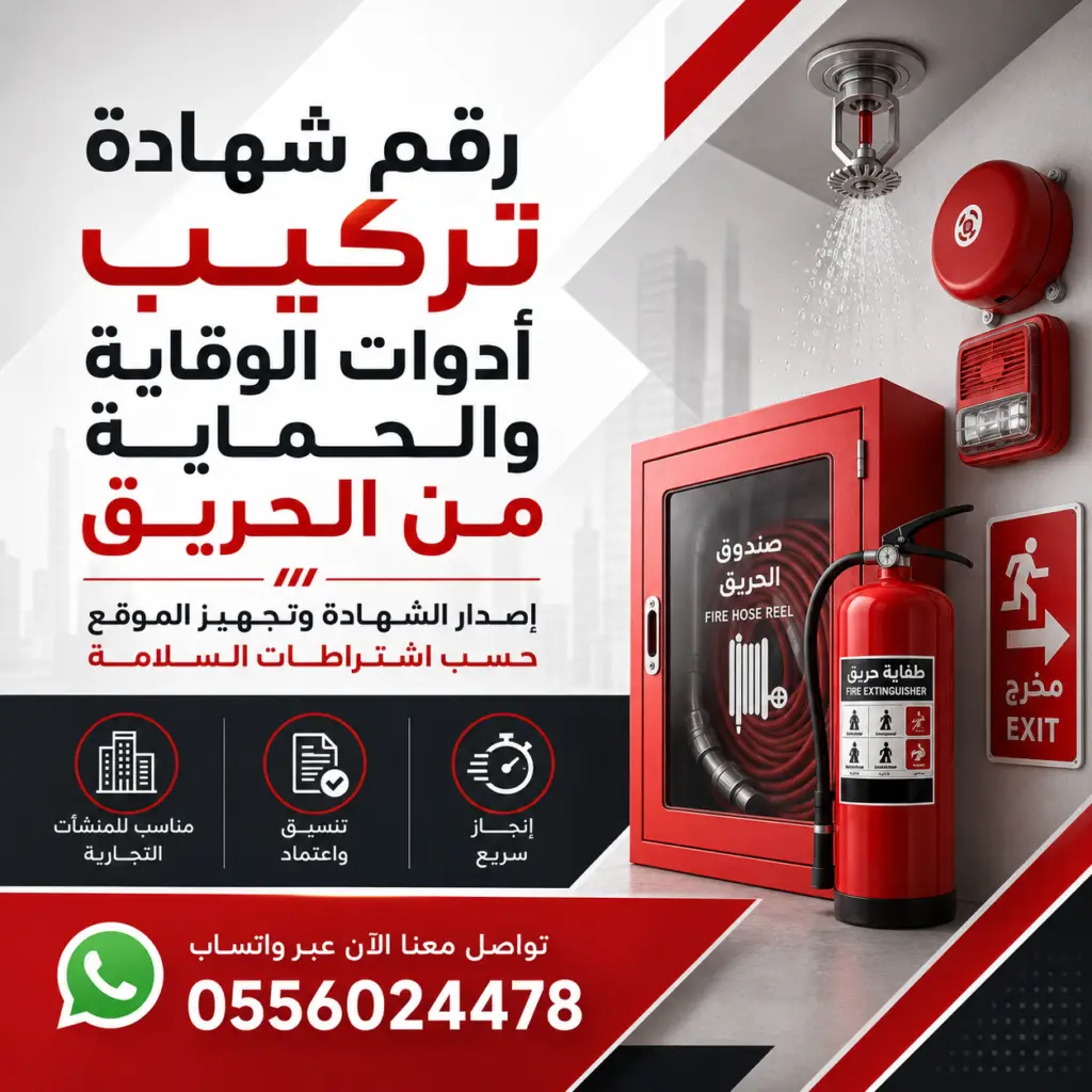 رقم-شهادة-تركيب-أدوات-الوقاية-والحماية-من-الحريق-تركيب-ادوات-السلامة-سلامة-سلامه-السلامه