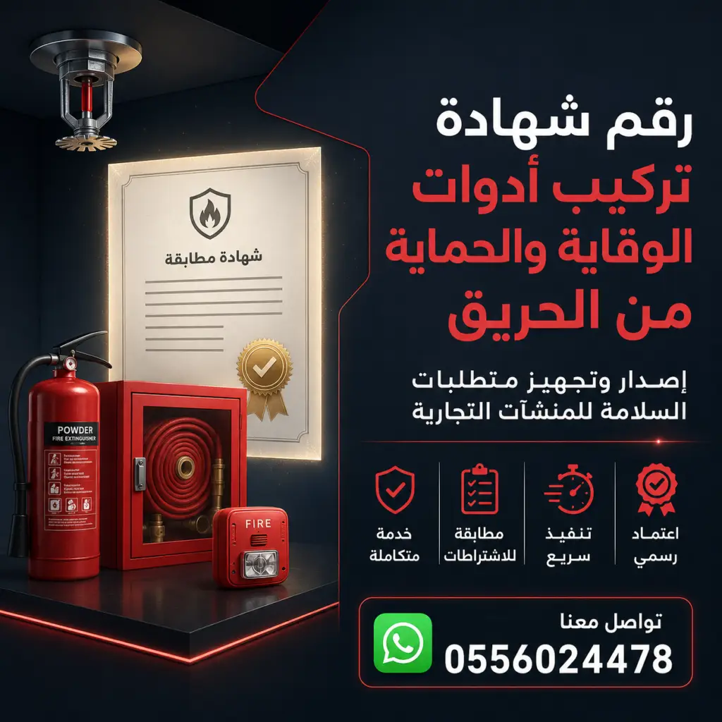 رقم-شهادة-تركيب-أدوات-الوقاية-والحماية-من-الحريق-تركيب-ادوات-السلامة-سلامة-سلامه-السلامه