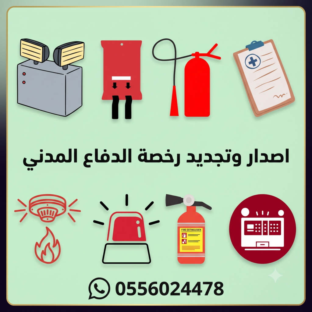 رخصة-الدفاع-المدني-تراخيص-الدفاع-المدني