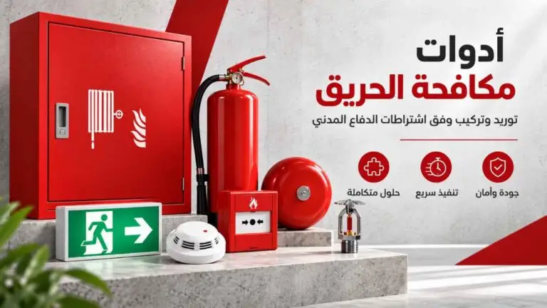 تنفيذ مشاريع مكافحة الحريق الدفاع المدني